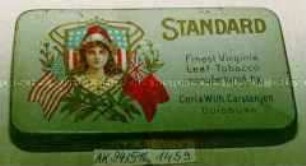 Blechdose für "STANDARD Finest Virginia Leaf Tobacco manufactured by Carl und Wilh. Carstanjen"