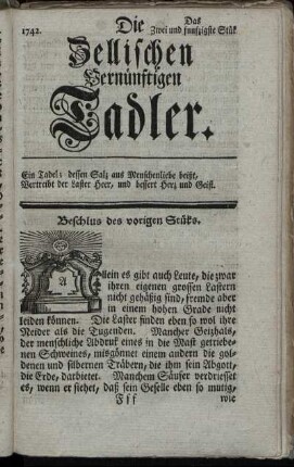 1742. Das Zwei und funfzigste Stük.