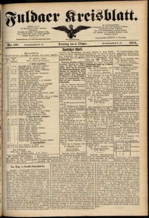 Ausgabe vom Dienstag, den 04. Oktober 1904.