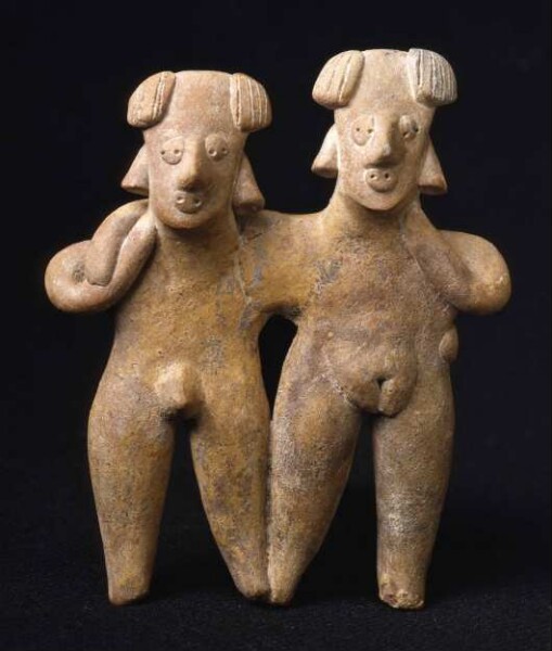 Pair of clay figures