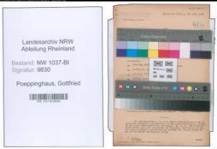 Entnazifizierung Gottfried Poeppinghaus , geb. 19.03.1907 (Kaufmann)