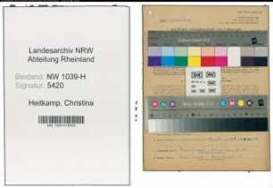 Entnazifizierung Christina Heitkamp , geb. 31.07.1910 ()