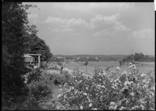 Königsufer : Dresden-Neustadt, Königsufer, Blick elbaufwärts unterhalb des Rosengartens