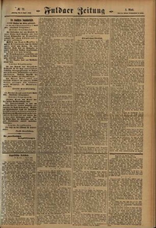 Zweite Ausgabe vom Samstag, den 03. April 1915.