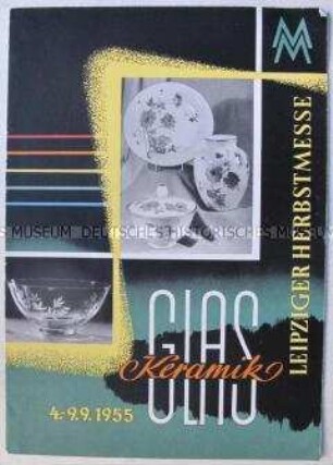 Werbeprospekt für Glas und Keramik zur Leipziger Herbstmesse 1955 (in englischer Sprache)