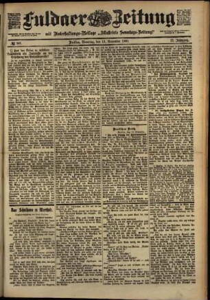 Ausgabe vom Dienstag, den 13. November 1900.