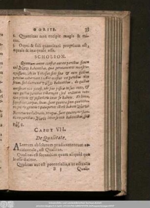 Caput VII. De Qualitate.