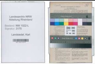 Entnazifizierung Karl Landsiedel , geb. 17.09.1895 (Justizangestellter)