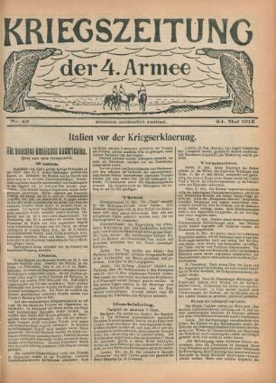 1915: Kriegszeitung der 4ten Armee
