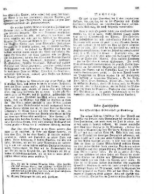 Ueber Handschriften der öffentlichen Bibliothek zu Bamberg / [[Joachim Heinrich] Jäck, königl. Bibliothekar]