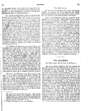 Ueber Handschriften der öffentlichen Bibliothek zu Bamberg / [[Joachim Heinrich] Jäck, königl. Bibliothekar]