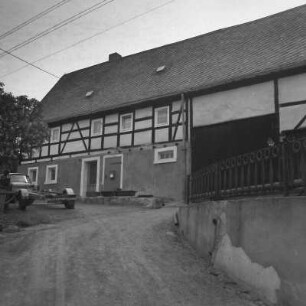 Großvoigtsberg (Großschirma-Großvoigtsberg), Nr. 84. Ehem. Wohnstallhaus (um 1800). Hofansicht