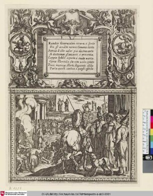 [Illustration zu Torquato Tasso, Gerusalemme liberata, zweiter Gesang; Jerusalem delivered, Canto II; Das befreite Jerusalem, zweiter Gesang]