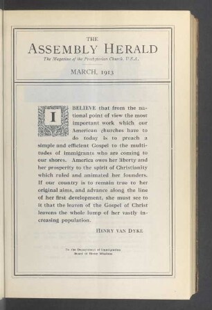 March, 1913