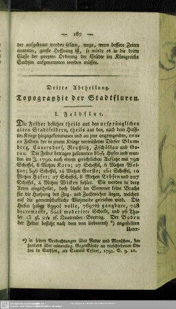 Dritte Abtheilung. Topographie der Stadtfluren