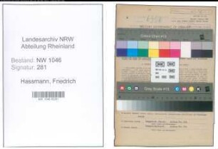Entnazifizierung Friedrich Hassmann , geb. 15.09.1894 (Elektriker)