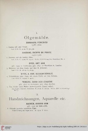 II. Handzeichnungen, Aquarelle etc. (Nr. 6-326)