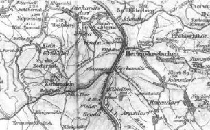Hrensko (Herrnskretschen). Dürrkamnitzmühle, aus: Meyers Reiseührer: Dresden und Sächs. Schweiz, 8. Aufl., 1908