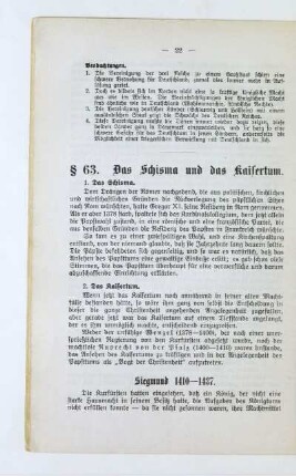 § 63. Das Schisma und das Kaisertum