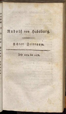 Achter Zeitraum. Jahr 1274 bis 1276