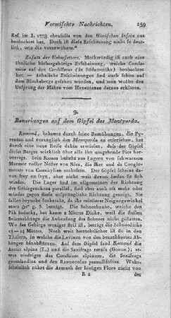 Bemerkungen auf dem Gipfel des Montperdu