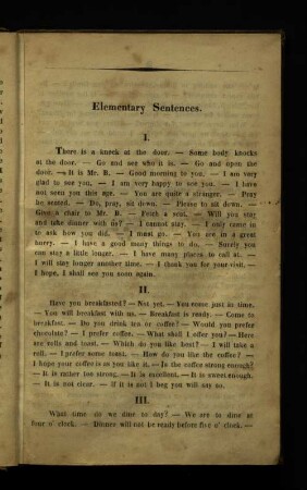 Elementary Sentences.