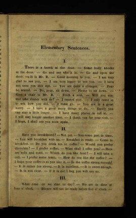 Elementary Sentences.
