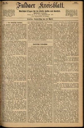 Ausgabe vom Donnerstag, den 19. April 1883.