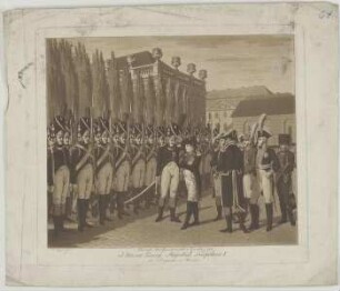 Parade der französischen Garde vor Napoleon I