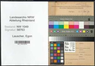 Entnazifizierung Egon Lauscher , geb. 27.05.1911 (Assistent)