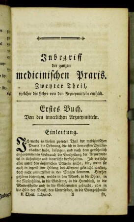 Erstes Buch. Von den innerlichen Arzneymitteln
