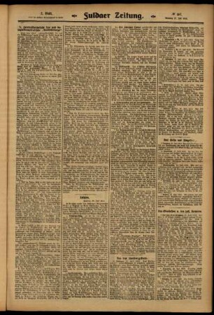 Zweite Ausgabe vom Dienstag, den 22. Juli 1913.