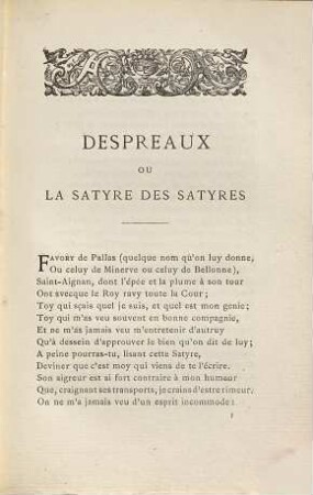 La Satyre des Satyres et la Critique désinteressée sur les satyres du temps