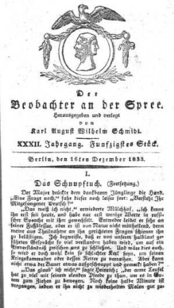 50. Stueck, 16. Dezember 1833