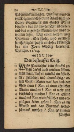 (XC.) Der bestraffte Geitz.