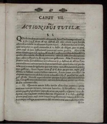Caput VII. De Actionibus Tutelae