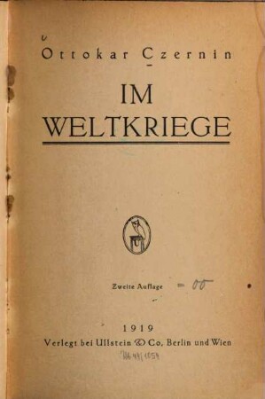 Im Weltkriege