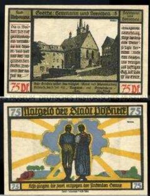 Pößneck, Notgeldserie, 75 Pfennig