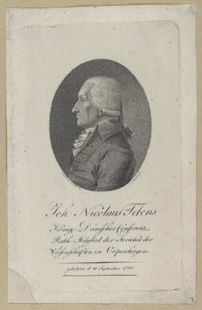 Bildnis des Joh. Nicolaus Tetens