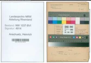 Entnazifizierung Heinrich Anschuetz , geb. 18.05.1897 (Anstreicher)