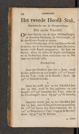 Het tweede Hoofd-Stuk. Handelende van de Hoogmeeringe.
