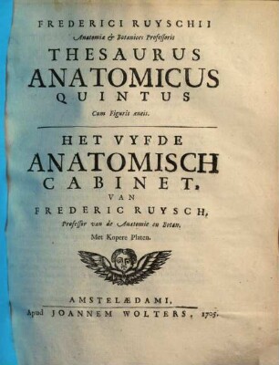 Frederici Ruyschii Thesaurus anatomicus : cum figuris aeneis. 6