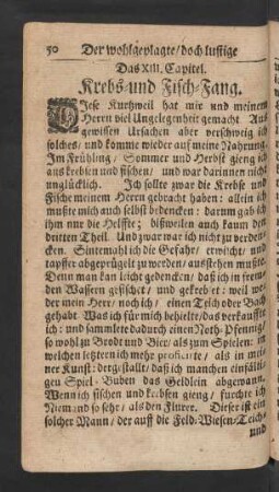 Das XIII. Capitel. Krebs- und Fisch-Fang.
