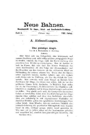 Das geistige Auge : (Schluß)