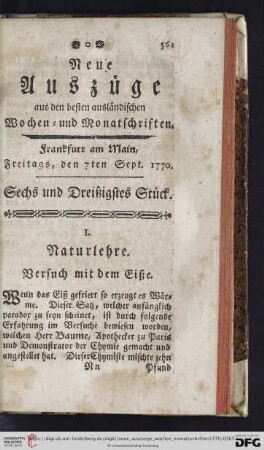 (Sechs und Dreißigstes Stück. Freitags, den 7ten Sept. 1770 - Neun und Dreißigstes Stück. Freitags, den 28ten Sept. 1770)