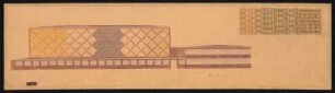 Tonfilmatelier (Filmstadt), Berlin-Gatow: Ansicht mit Fassadenornamentik