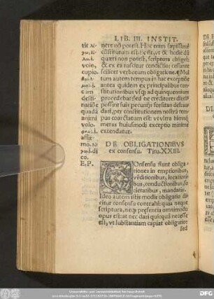 De Obligationibus ex consensu. Titu. XXIII.