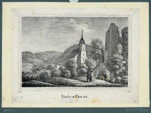 Die Stadt- und Bergkirche und die Burgruine in Tharandt