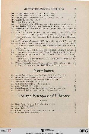 Übriges Europa und Übersee (Nr. 658-755)