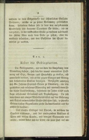 Cap. 2. Ueber die Gebirgsarten